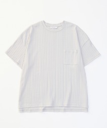 VICTIM | VICTIM ヴィクティム / PLEATS TEE プリーツTシャツ ビッグシルエットリブカットソー / VTM-23-T-033(Tシャツ/カットソー)