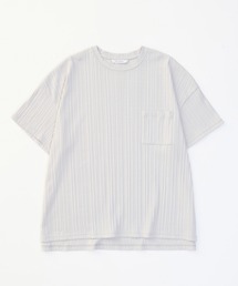 VICTIM | VICTIM ヴィクティム / PLEATS TEE プリーツTシャツ ビッグシルエットリブカットソー / VTM-23-T-033(Tシャツ/カットソー)