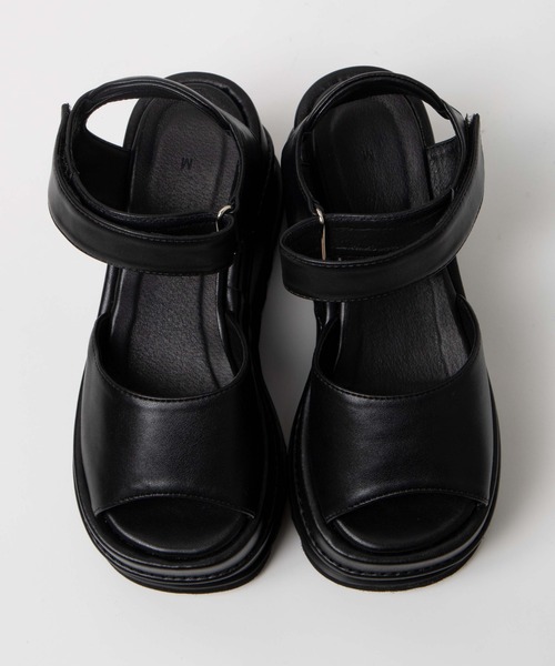 WEGO（ウィゴー）の「WEGO/ウェーブボリュームサンダル（サンダル・レディース・ブラック・MEDIUM/LARGE）」の10枚目の写真