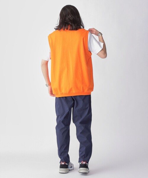 HINSON(ヒンソン)の「*【SHIPS別注】HINSON: スタンド ジップ カットソー ベスト(ベスト・メンズ・オレンジ/ネイビー/ダークグレー/キャメル・MEDIUM/LARGE)」の10枚目の写真
