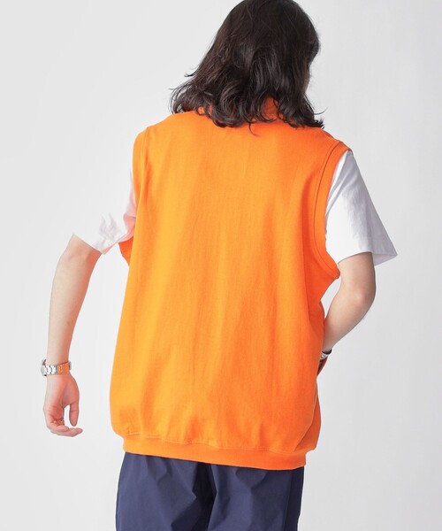 HINSON(ヒンソン)の「*【SHIPS別注】HINSON: スタンド ジップ カットソー ベスト(ベスト・メンズ・オレンジ/ネイビー/ダークグレー/キャメル・MEDIUM/LARGE)」の14枚目の写真