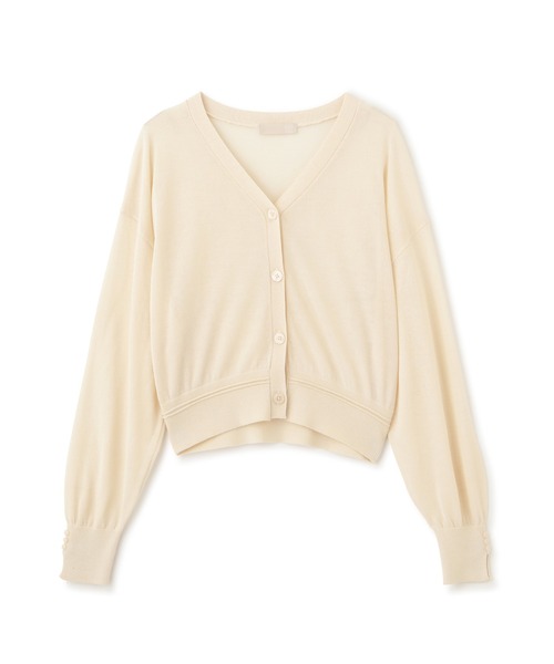 FREE'S MART(フリーズマート)の「【ピンクカラーWEB限定】◆シアー短丈カーディガン(カーディガン/ボレロ・レディース・ブラック/ホワイト/パープル/ピンク/オレンジ・FREE)」の2枚目の写真