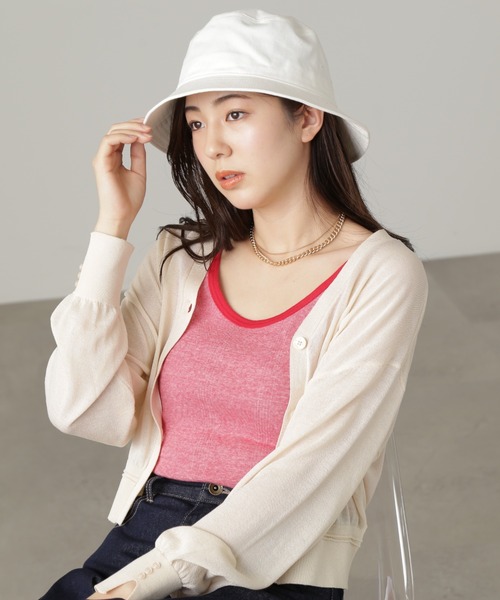 FREE'S MART(フリーズマート)の「【ピンクカラーWEB限定】◆シアー短丈カーディガン(カーディガン/ボレロ・レディース・ブラック/ホワイト/パープル/ピンク/オレンジ・FREE)」の7枚目の写真