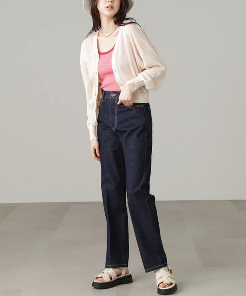 FREE'S MART(フリーズマート)の「【ピンクカラーWEB限定】◆シアー短丈カーディガン(カーディガン/ボレロ・レディース・ブラック/ホワイト/パープル/ピンク/オレンジ・FREE)」の11枚目の写真