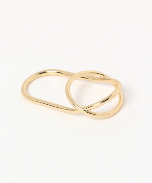 LEPSIM（レプシィム）の「ダブルリング　191119（リング・レディース・ゴールド/シルバー・ONE SIZE）」の3枚目の写真