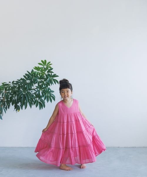 LOWRYS FARM（ローリーズファーム）の「ボイルティアードノースリーブワンピース　187057（ワンピース・キッズ・パープル/ピンク/イエロー/グリーン・110cm/120cm/130cm/140cm/150cm）」の7枚目の写真