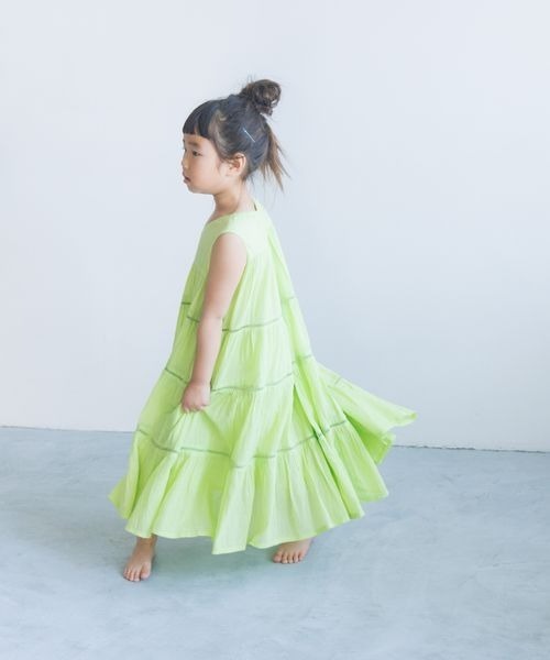 LOWRYS FARM（ローリーズファーム）の「ボイルティアードノースリーブワンピース　187057（ワンピース・キッズ・パープル/ピンク/イエロー/グリーン・110cm/120cm/130cm/140cm/150cm）」の8枚目の写真