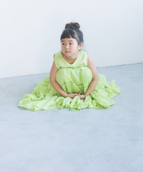 LOWRYS FARM（ローリーズファーム）の「ボイルティアードノースリーブワンピース　187057（ワンピース・キッズ・パープル/ピンク/イエロー/グリーン・110cm/120cm/130cm/140cm/150cm）」の10枚目の写真