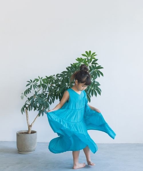 LOWRYS FARM（ローリーズファーム）の「ボイルティアードノースリーブワンピース　187057（ワンピース・キッズ・パープル/ピンク/イエロー/グリーン・110cm/120cm/130cm/140cm/150cm）」の12枚目の写真