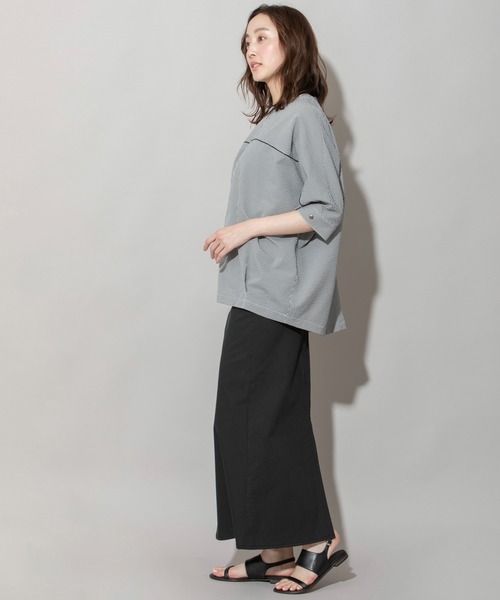 Munich（ミューニック）の「ギンガムチェックサッカークルーネックシャツ（シャツ/ブラウス・レディース・オレンジ/ブラック/パープル・FREE）」の21枚目の写真