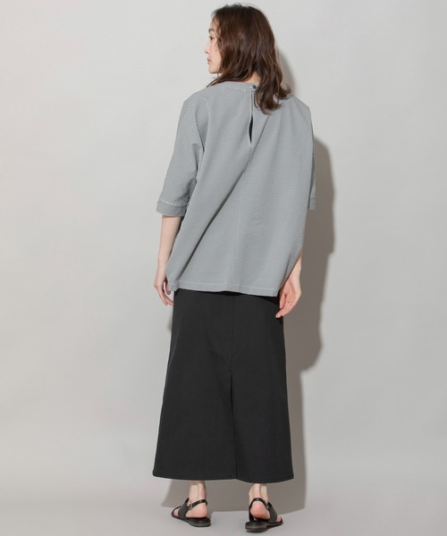 Munich（ミューニック）の「ギンガムチェックサッカークルーネックシャツ（シャツ/ブラウス・レディース・オレンジ/ブラック/パープル・FREE）」の22枚目の写真