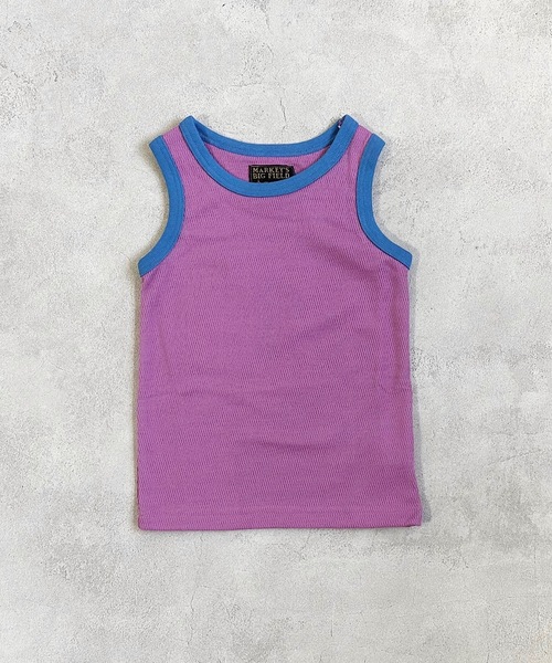 BIG FIELD(ビッグフィールド)の「【吸水速乾】サーマルメッシュムジタンクトップ(80~130cm)(タンクトップ・キッズ・ラベンダー/オフホワイト/ベージュ/ライトブルー・80/90/95/100/110/120/130)」の4枚目の写真