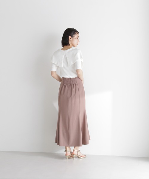 NATURAL BEAUTY BASIC（ナチュラルビューティーベーシック）の「◇ビッグカラーリブニット（ニット/セーター・レディース・ホワイト/ブラック/ピンク・FREE）」の8枚目の写真