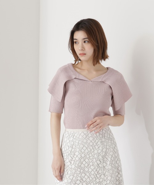 NATURAL BEAUTY BASIC（ナチュラルビューティーベーシック）の「◇ビッグカラーリブニット（ニット/セーター・レディース・ホワイト/ブラック/ピンク・FREE）」の17枚目の写真