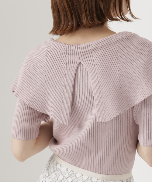 NATURAL BEAUTY BASIC（ナチュラルビューティーベーシック）の「◇ビッグカラーリブニット（ニット/セーター・レディース・ホワイト/ブラック/ピンク・FREE）」の21枚目の写真