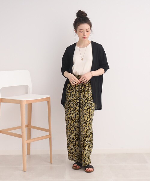 SHOO・LA・RUE(シューラルー)の「◆【ヒップが隠れる丈で安心!】さらっと心地よいカーディガン(カーディガン/ボレロ・レディース・ライトブルー/ブラック/ホワイト系/ピンク系・02/03/04)」の11枚目の写真