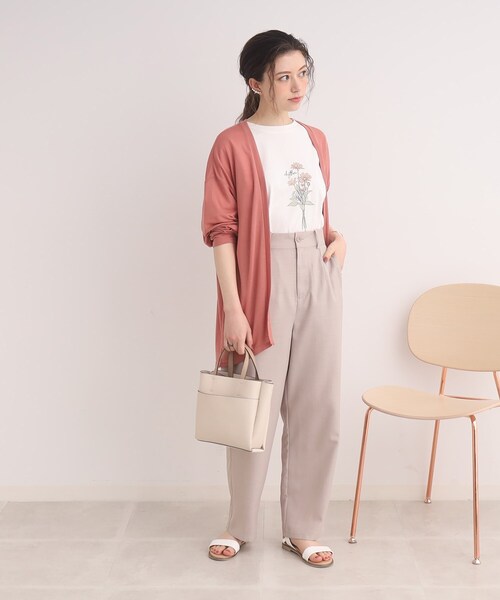 SHOO・LA・RUE(シューラルー)の「◆【ヒップが隠れる丈で安心!】さらっと心地よいカーディガン(カーディガン/ボレロ・レディース・ライトブルー/ブラック/ホワイト系/ピンク系・02/03/04)」の17枚目の写真