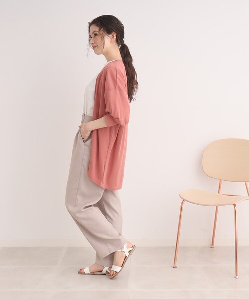 SHOO・LA・RUE(シューラルー)の「◆【ヒップが隠れる丈で安心!】さらっと心地よいカーディガン(カーディガン/ボレロ・レディース・ライトブルー/ブラック/ホワイト系/ピンク系・02/03/04)」の18枚目の写真