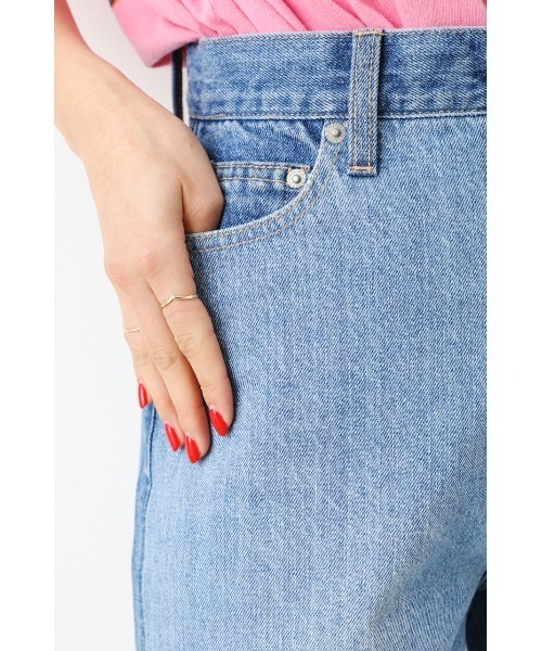 RODEO CROWNS WIDE BOWL（ロデオクラウンズワイドボウル）の「patchwork ストレートデニム（デニムパンツ・レディース・ブルー・MEDIUM/X-SMALL/SMALL）」の7枚目の写真