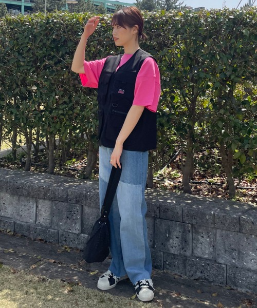 RODEO CROWNS WIDE BOWL（ロデオクラウンズワイドボウル）の「patchwork ストレートデニム（デニムパンツ・レディース・ブルー・MEDIUM/X-SMALL/SMALL）」の13枚目の写真