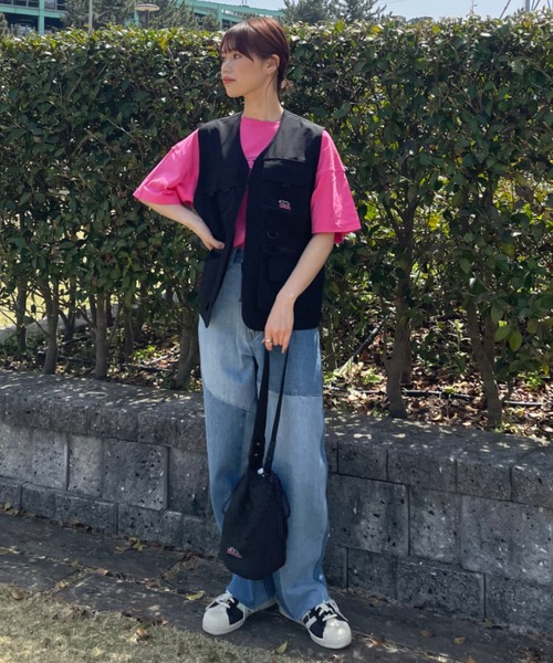 RODEO CROWNS WIDE BOWL（ロデオクラウンズワイドボウル）の「patchwork ストレートデニム（デニムパンツ・レディース・ブルー・MEDIUM/X-SMALL/SMALL）」の15枚目の写真