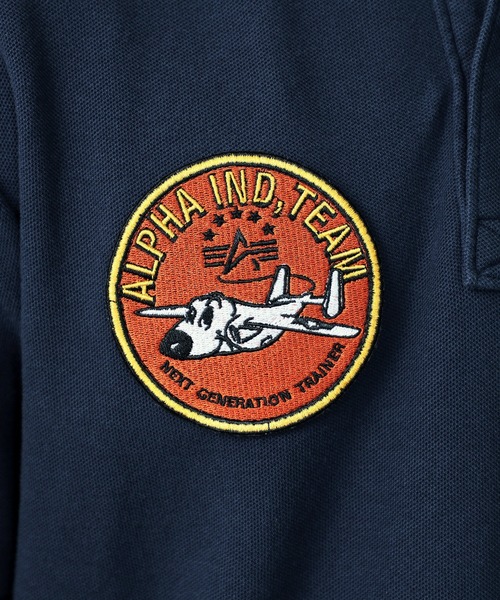Alpha Industries(アルファインダストリーズ)の「フライトパッチ カノコポロシャツ(ポロシャツ・メンズ・ネイビー/ホワイト・LARGE/X-LARGE/MEDIUM)」の7枚目の写真