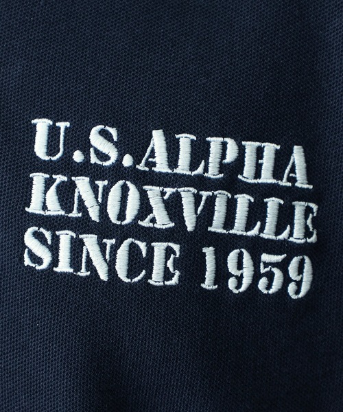 Alpha Industries(アルファインダストリーズ)の「フライトパッチ カノコポロシャツ(ポロシャツ・メンズ・ネイビー/ホワイト・LARGE/X-LARGE/MEDIUM)」の10枚目の写真