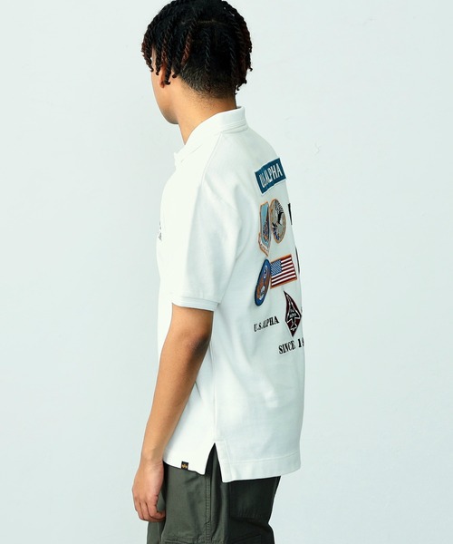 Alpha Industries(アルファインダストリーズ)の「フライトパッチ カノコポロシャツ(ポロシャツ・メンズ・ネイビー/ホワイト・LARGE/X-LARGE/MEDIUM)」の20枚目の写真