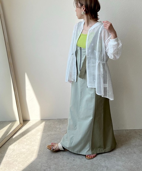 LHELBIE（レルビエ）の「メッシュドロストブルゾン（ブルゾン・レディース・オフホワイト/ネイビー/ブラック・M）」の10枚目の写真