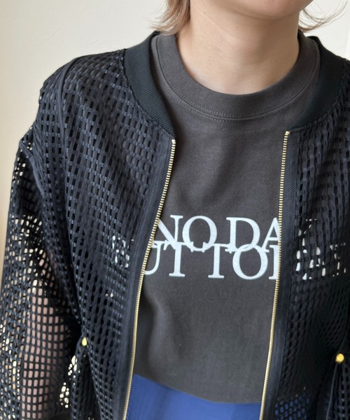 LHELBIE（レルビエ）の「メッシュドロストブルゾン（ブルゾン・レディース・オフホワイト/ネイビー/ブラック・M）」の19枚目の写真