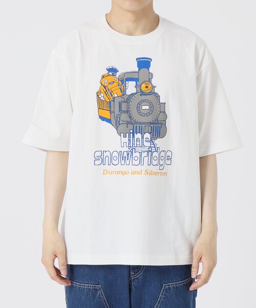 JOURNAL STANDARD relume（ジャーナルスタンダード　レリューム）の「【HINE SNOWBRIDGE / ハイン スノウブリッジ】別注 プリントT（Tシャツ/カットソー・メンズ・ホワイト×ホワイト/ホワイト/ホワイト系その他/グリーン/パープル/イエロー・MEDIUM/LARGE）」の12枚目の写真