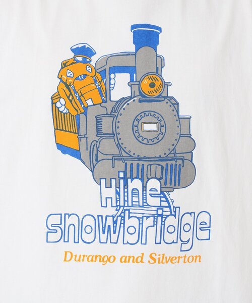 JOURNAL STANDARD relume（ジャーナルスタンダード　レリューム）の「【HINE SNOWBRIDGE / ハイン スノウブリッジ】別注 プリントT（Tシャツ/カットソー・メンズ・ホワイト×ホワイト/ホワイト/ホワイト系その他/グリーン/パープル/イエロー・MEDIUM/LARGE）」の15枚目の写真