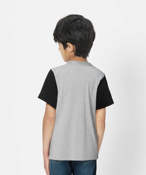 Champion（チャンピオン）の「【Champion】ロゴ刺繍クレイジーＴシャツ（Tシャツ/カットソー・キッズ・ブラック×グレー/ブルー/ライトインディゴブルー/グリーン・105/120/140/130）」の6枚目の写真