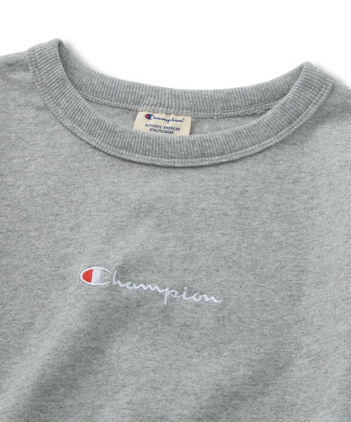Champion（チャンピオン）の「【Champion】ロゴ刺繍クレイジーＴシャツ（Tシャツ/カットソー・キッズ・ブラック×グレー/ブルー/ライトインディゴブルー/グリーン・105/120/140/130）」の21枚目の写真