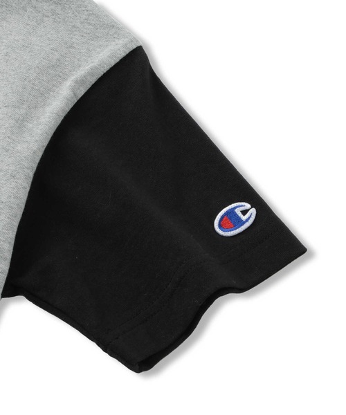 Champion（チャンピオン）の「【Champion】ロゴ刺繍クレイジーＴシャツ（Tシャツ/カットソー・キッズ・ブラック×グレー/ブルー/ライトインディゴブルー/グリーン・105/120/140/130）」の22枚目の写真