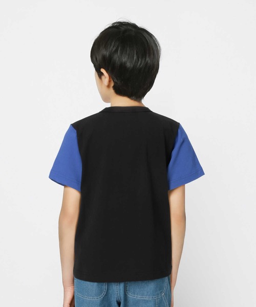 Champion（チャンピオン）の「【Champion】ロゴ刺繍クレイジーＴシャツ（Tシャツ/カットソー・キッズ・ブラック×グレー/ブルー/ライトインディゴブルー/グリーン・105/120/140/130）」の12枚目の写真
