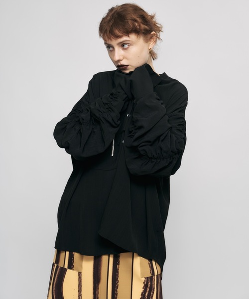 led.tokyo（レッドトウキョウ）の「【led.tokyo】ボリュームギャザースリーブシャツ（シャツ/ブラウス・レディース・ブラック/ブルー/アイボリー・FREE）」の14枚目の写真