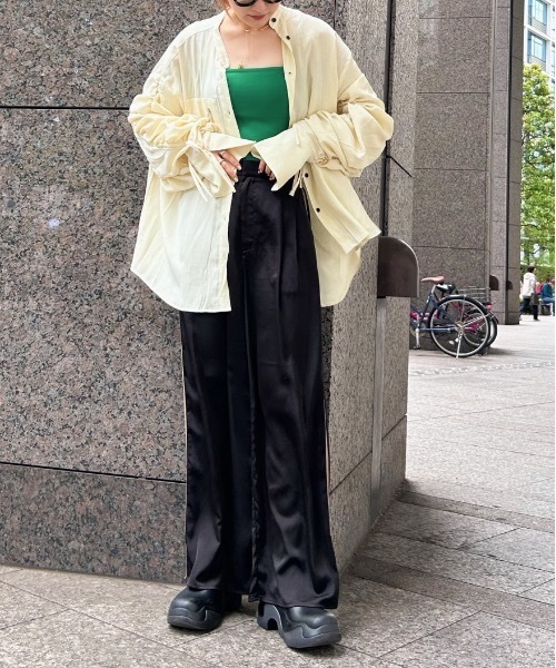 led.tokyo（レッドトウキョウ）の「【led.tokyo】ボリュームギャザースリーブシャツ（シャツ/ブラウス・レディース・ブラック/ブルー/アイボリー・FREE）」の13枚目の写真