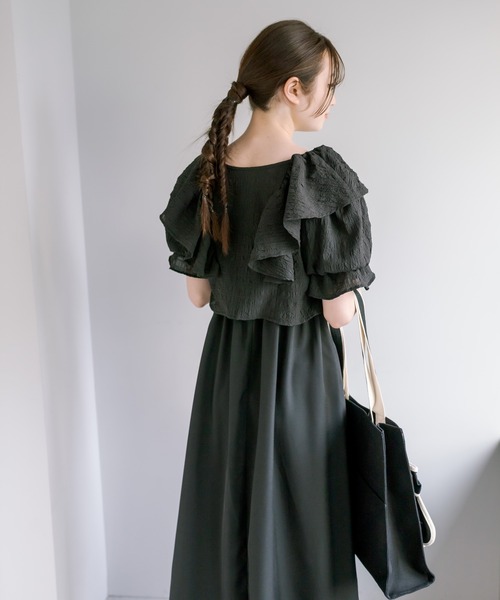 OLIVE des OLIVE（オリーブデオリーブ）の「【WEB限定カラー有】推しなフリルボレロワンピース　1031090520（ワンピース・レディース・ブラック/アイボリー/ブラック系その他・FREE）」の5枚目の写真