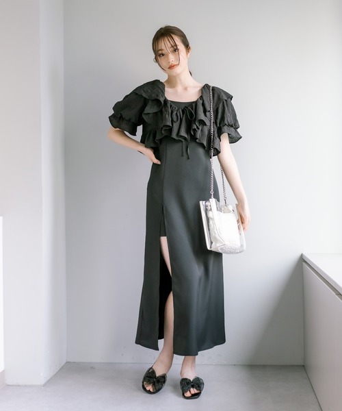 OLIVE des OLIVE（オリーブデオリーブ）の「【WEB限定カラー有】推しなフリルボレロワンピース　1031090520（ワンピース・レディース・ブラック/アイボリー/ブラック系その他・FREE）」の9枚目の写真