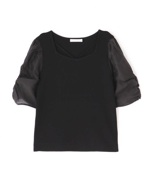 PROPORTION BODY DRESSING(プロポーションボディドレッシング)の「シアースリーブニット五分袖 / 1213170902(ニット/セーター・レディース・ブラック/ベージュ・SMALL/MEDIUM)」の20枚目の写真