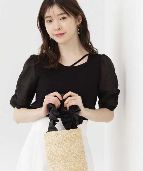 PROPORTION BODY DRESSING(プロポーションボディドレッシング)の「シアースリーブニット五分袖 / 1213170902(ニット/セーター・レディース・ブラック/ベージュ・SMALL/MEDIUM)」の19枚目の写真