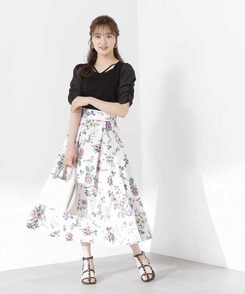 PROPORTION BODY DRESSING(プロポーションボディドレッシング)の「シアースリーブニット五分袖 / 1213170902(ニット/セーター・レディース・ブラック/ベージュ・SMALL/MEDIUM)」の7枚目の写真