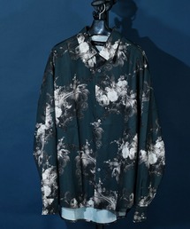 ビッグシルエット総柄シャツ