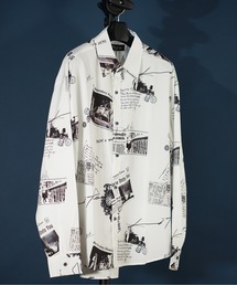 ビッグシルエット総柄シャツ