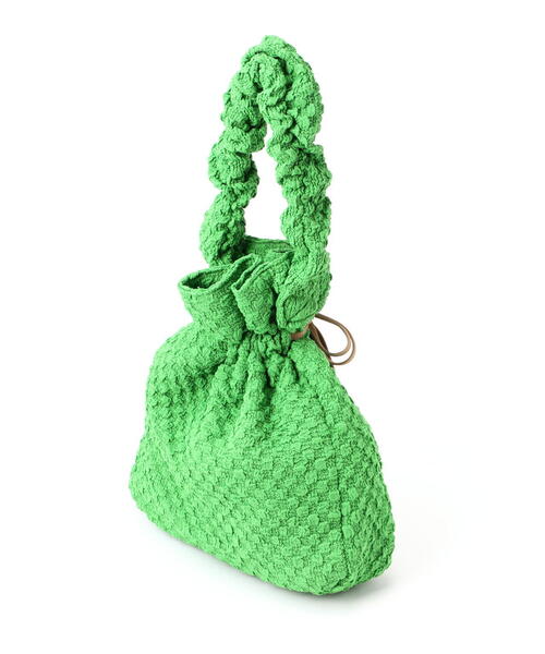 FREE'S MART（フリーズマート）の「◆ドローイング巾着バッグ（ハンドバッグ・レディース・ホワイト/ブラック/グリーン・ﾌﾘ-）」の22枚目の写真