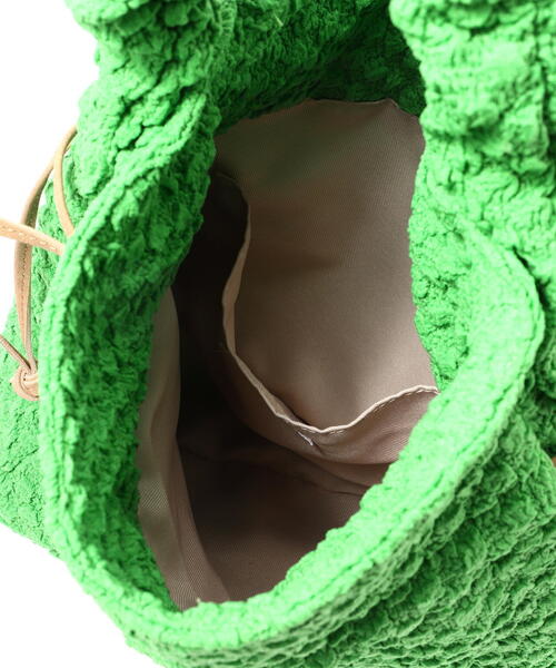 FREE'S MART（フリーズマート）の「◆ドローイング巾着バッグ（ハンドバッグ・レディース・ホワイト/ブラック/グリーン・ﾌﾘ-）」の18枚目の写真