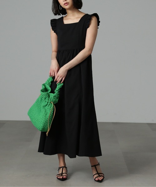 FREE'S MART（フリーズマート）の「◆ドローイング巾着バッグ（ハンドバッグ・レディース・ホワイト/ブラック/グリーン・ﾌﾘ-）」の7枚目の写真