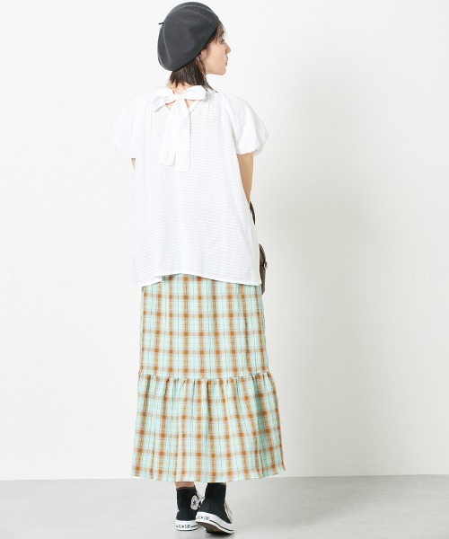 Le temps riche（ルタンリッシュ）の「【販売終了】コットンドビーバックリボンパフスリーブブラウス ＜Le temps riche＞（シャツ/ブラウス・レディース・イエロー/オフホワイト/パープル・M/L）」の21枚目の写真