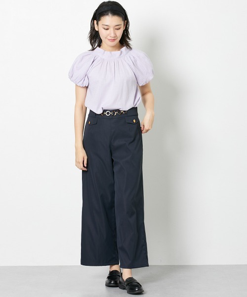 Le temps riche（ルタンリッシュ）の「【販売終了】コットンドビーバックリボンパフスリーブブラウス ＜Le temps riche＞（シャツ/ブラウス・レディース・イエロー/オフホワイト/パープル・M/L）」の15枚目の写真